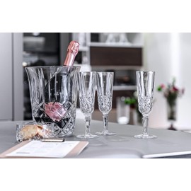 Nachtmann Noblesse Collection Champagne bucket, Clear Crystal Glass ice bucket for champagne, Food Grade European Quality Glass | Elegant Crystal Wine Cooler | 94-Ounce