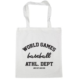 Hippowarehouse World Games Baseball Athl. Dept AW15 Hit and Run Tote Shopping Gym Beach Bag 42cm x38cm, 10 litres