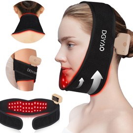 Eicolorte Red Light Therapy Device for Chin, 8 Color LED Red Light Therapy for Neck Near Infrared Light Therapy 660nm 880nm Led Wrap