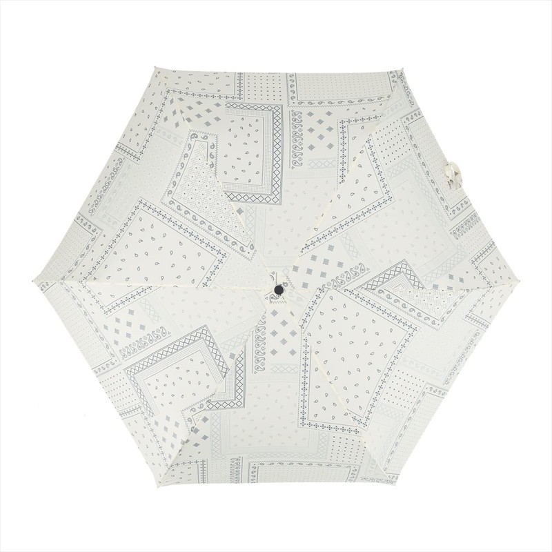 Nifty Colors Bandana Mini 55 1572OF Folding Umbrella, Off-White, Ribs,