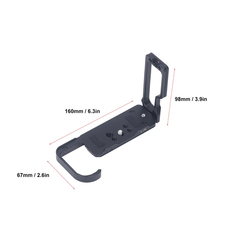 L Bracket Quick Release Plate Aluminum Skeleton Design 1/4 Inch