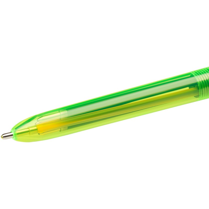 BIC 4 Colours Fluo Ballpoint Pen Black, Blue, Red and