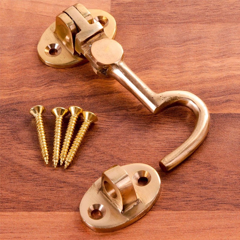 Small Brass Cabin Hook 3-Inch/ 75mm Brass Cabin Hook &