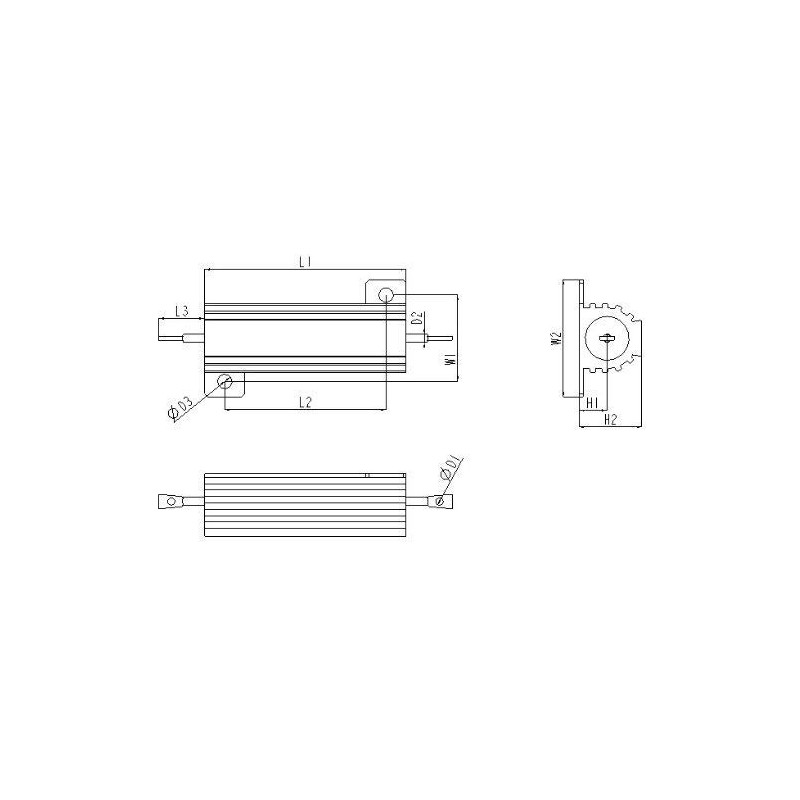 Yohii Wirewound Resistors 100 Watt 20 Ohm Aluminum Case Chassis