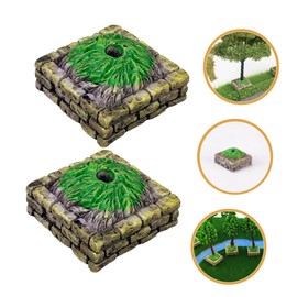 Operitacx 10pcs Tree Altar Base Desert Habitat Diorama Kit Landscape Model Tree Altar Sand Table Scenery Decor Model Sand Table Toy Table Accessory Small Sand Table Decoration Plastic