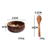 Folpus Coconut Bowl Set Multifunctional Portable Smoothie Bowl Handcrafted Coconut