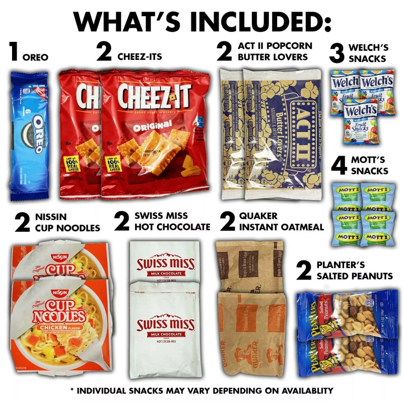 Chattering Chimps Healthy Snack Box, Cookies, Crackers, Candy 45 Count