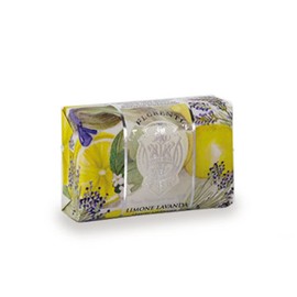 La Florentina: Jabón de barra "Limone Lavanda", aroma a limón y lavanda, colección "Bellosguardo", 7 onzas (200 g) paquete [Importación italiana]