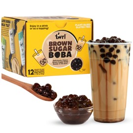 Brown Sugar Boba 12 Pack Box - Instant - Ready in less than 1 Minute - Plant-Based
