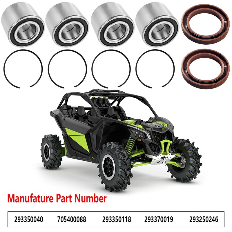 BIGLKNM Front & Rear Wheel Bearing Seal Kit for Can-Am