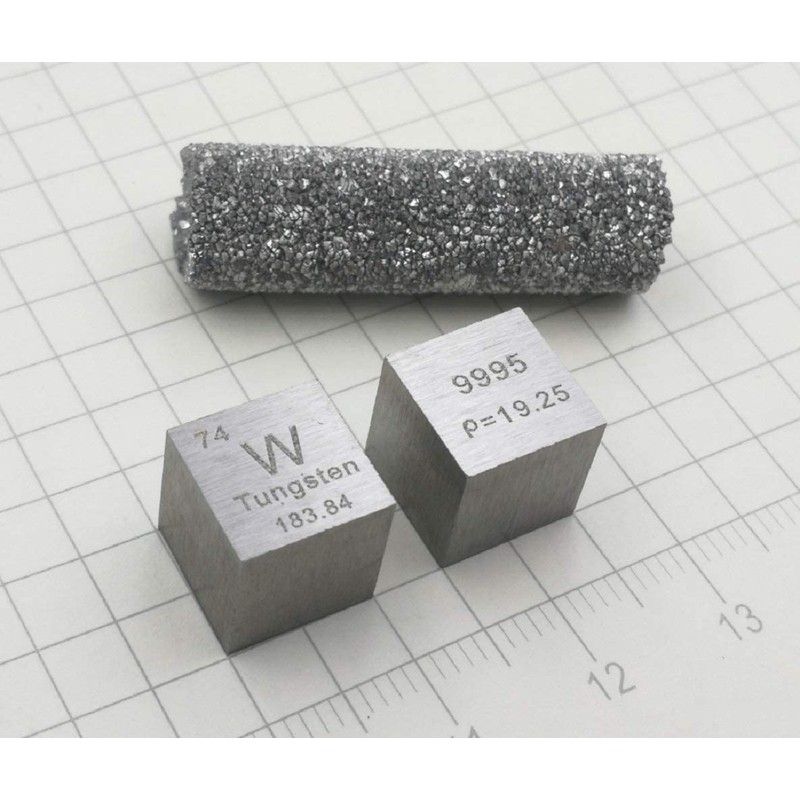 GOONSDS Tungsten Metal Cube 99.95% Engraved Periodic Table W Specimen