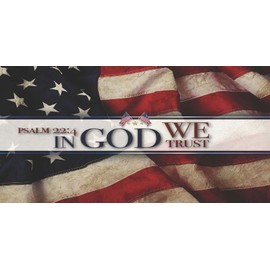 Flag In God We Trust License Plate