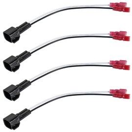 Jayubien 72-5600 Door Speaker Wiring Harness Compatible with Ford F150 F250 Escape Expedition Explorer Ranger Mustang Lincoln Mercury Mazda 2PIN Car Speaker Wire Adapter Connector Kit 4PCS