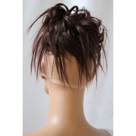 PRETTYSHOP Hairpiece Hair Rubber Scrunchie Scrunchy Updos VOLUMINOUS Wavy Messy Bun auburn brown # 2T33 G7F