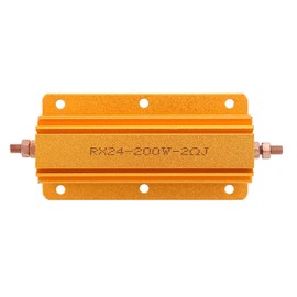 Resistor 200W 2R RX24 - Resistencia de aluminio para sensor de fuente de alimentación, resistencias de bobinado roscado montado en chasis