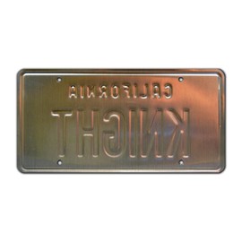 Celebrity Machines | Knight Rider | Knight | Vanity Plate, Stamped Aluminum, Metal Decorative Tag, Corrosion Resistant, Quality Novelty Sign, Wall Decoration, Wall Hanging