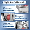 Boltigen Stainless Steel Oil Sight Glass with Float Ball, 3/4''