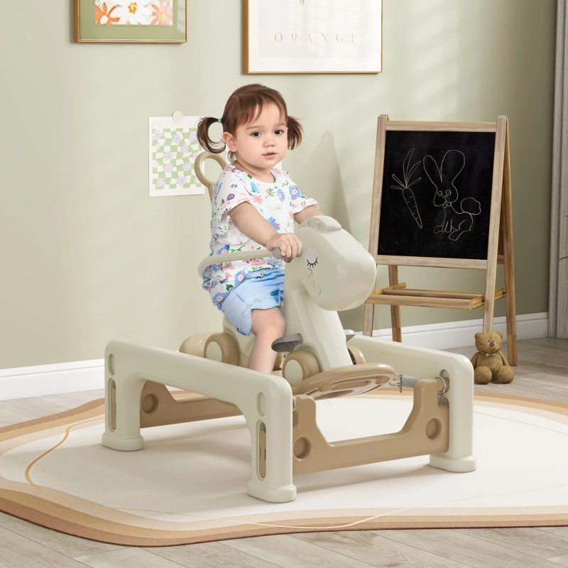 Qaba 5 in 1 Rocking Horse for Toddlers 1-6 Years