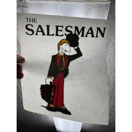 Vintage “ The Salesman” Cartoon Graphic Iron On Heat Transfer T-shirt 1980’s