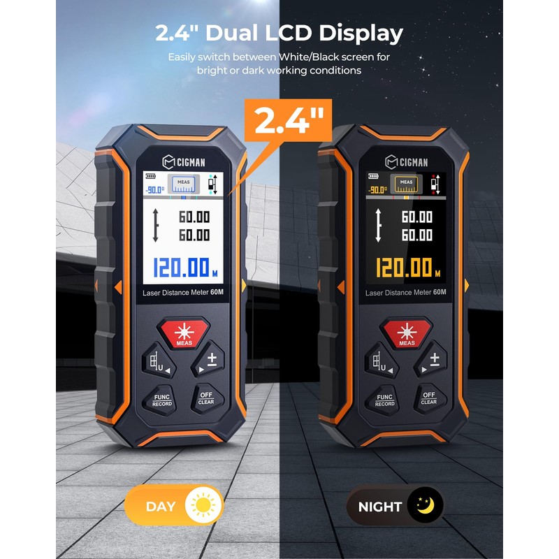 Dual Laser Measuring Tool, CIGMAN 393Ft Bilateral Laser Measurement Tool