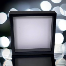 BUSDUGA 4362 Savings Bank to Design Yourself, 20 x 20 x 5 cm, Blank Picture Frame, Money Box, DIY Money Gift (Black)