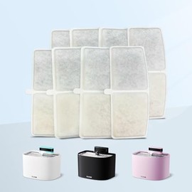 PET LAYSON Pumpless Cat Water Fountain,App Remote Control Smart Cordless Battery Operated 3.6L/122oz Wireless 2.4GHz Wi-Fi Networks Rechargeable Water Dispenser (White, M1P-8 Filters)