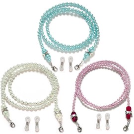 Tiwnefua Eye Glasses String Holder Premium Beaded Eyeglass Holders Around Neck Eyeglass Chain Cord for Women, Style D, Standard