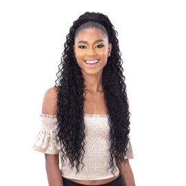 Shake N Go Organique Pony Pro Mastermix Ponytail - Beach Curl 28 (1B Off Black)