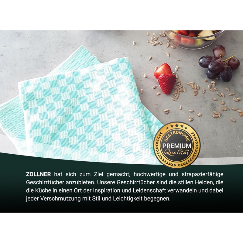 ZOLLNER Set of 10 Tea Towels, Cotton, 46 x 70