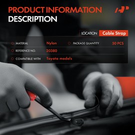 A-Premium 50PCS Nylon Bumper Clips Retainer Fastener Fender Cable Strap Compatible with Toyota Models - For 6.3mm Hole