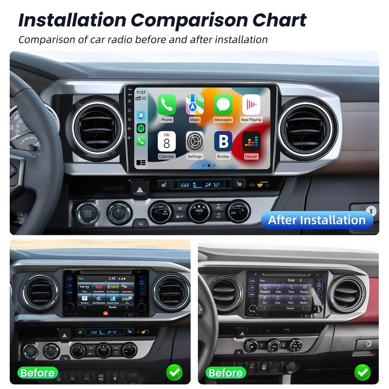 [4GB RAM+ 64GB ROM] Car Radio for Toyota Tacoma 2016-2021,