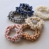 JewelVOX Hair Accessories, Shreddy, Color Pearl, Hair Rubber, Brown, Select