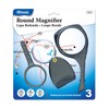 BAZIC Magnifying Glass Sets 2X, Round 2 1/2", 2", 1