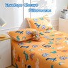 Cartoon Dinosaur Kids Sheet Set Twin Size - Orange Dinosaur