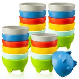 Set of 24 Salsa Bowls for Party Multi Color Plastic Salsa Guacamole Bowls 13.5 oz Mexican Dip Bowls Salsa Serving for Dipping Sauces Guacamole Nuts Candy Taco Party Bar, Dishwasher Safe