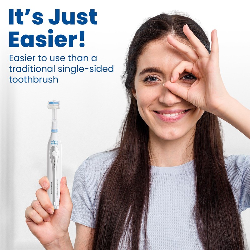 Triple Bristle GO 3 Sided Sonic Toothbrush - Soft Nylon