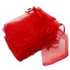 UKKQES 100pcs Organza Bags, 10x15 CM Mesh Bags Drawstring Gift