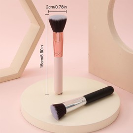2 x make-up brushes, foundation brush, make-up brush, cosmetic brush, flat cosmetic brush