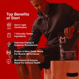 M Drive START Protein Shake 9in1 Daily Mens Performance 1lb