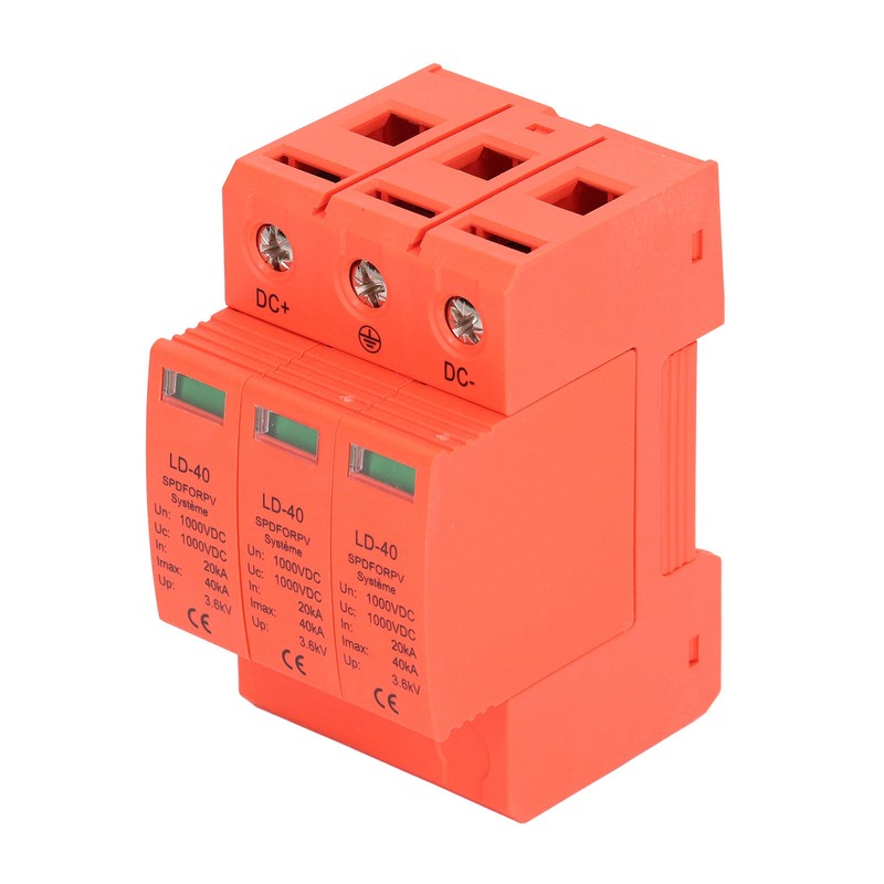 DC Surge Protector 3P DC Voltage Surge Arrester Photovoltaic Lightning
