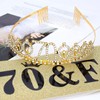 Gold 70 & Fabulous Sash and Tiara - 70th Birthday