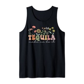 Womens Bachelorette Fiesta Tequila Made Me Do It Tank Top