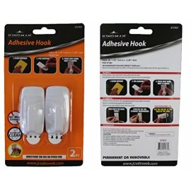 Kingman Adhesive White Plastic Hooks Bathroom Kitchen Closet