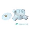 White 20mm PVC Conduit Box 4 Way Terminal Box with