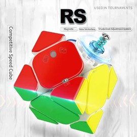 XMDCuber Moyu RS Magnetic Skewb Cube Stickerless, Cost-Effective Moyu Skewb Speed Cube, Skewb Good Choice for Beginners