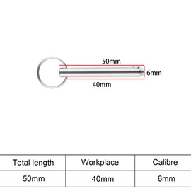5PCS Quick Release Pins,Boat Bimini Top Marine Hardware,M6*50MM Carbon Steel Safety Pin Locking Pins for Boat, Mechanics