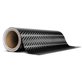 VViViD Black Carbon Fiber Air-Release Adhesive Vinyl Tape Roll (8 Inch x 20ft)