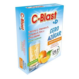 CERO AZÚCAR Vitamina C, Vitamina D, Complejo B, Zinc y Antioxidantes Polvo Efervescente Sabor Naranja (caja con 10 sobres)                            