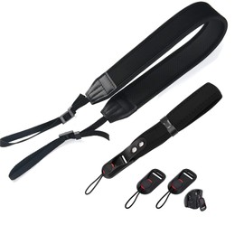 Kvadouly Camera Strap Set – Quick-Detachable Camera Neck and Camera Wrist Straps for DSLR and SLR Cameras, Suitable for Men and Women