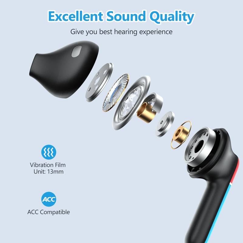 Awaiymi Earbuds Wireless Waterproof 36H Playtime Adults Kids Earbuds Bluetooth